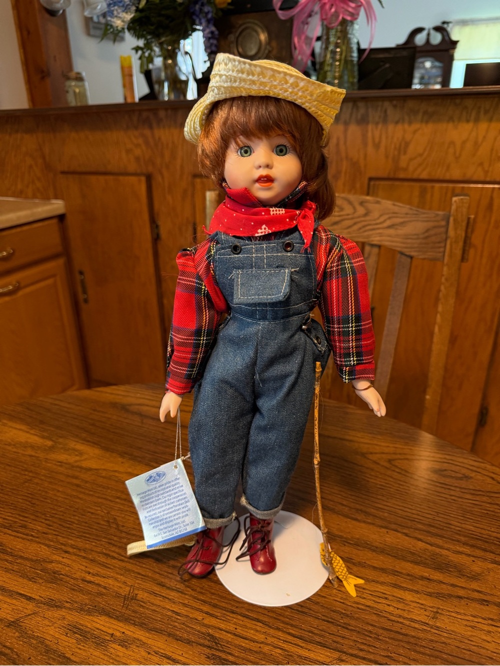 Red Plaid Kids' Bandana and Cowboy Hat Accessory Set - Red